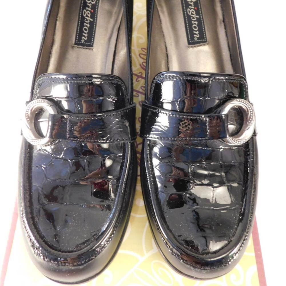 Brighton Actor Black 7.5 Women's Dress Shoe Croc